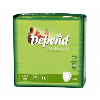 Depend Easy Fit Super S / M absorbent stretch pants 18 pcs