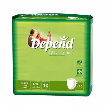 Depend Easy Fit Super L / XL absorbent stretch pants 16 pcs