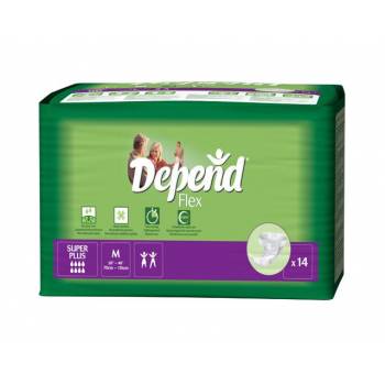 Depend Flex Super Plus size M diaper breathable 14 pcs