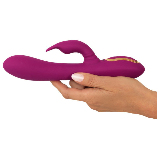 Javida 3 Function Vibrator with Rotating Massage Pearls Purple