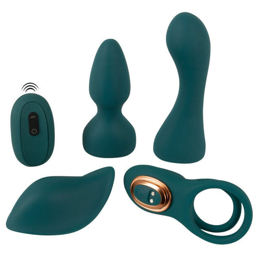 Coup!es Choice RC Mini Vibrator with 4 Attachments Green