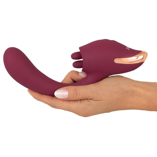 Javida 2 Function Vibrator Vibration & Licking Purple
