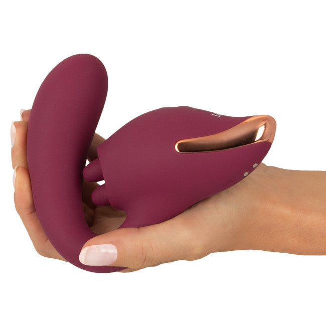 Javida 2 Function Vibrator Vibration & Licking Purple