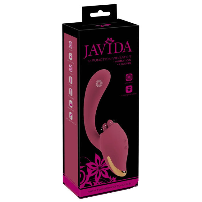 Javida 2 Function Vibrator Vibration & Licking Purple