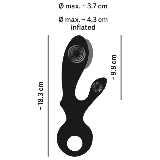 Eternal Inflatable Rabbit Vibrator Black
