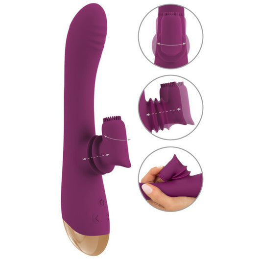 Javida 2 Function Vibrator Vibration & Moving Purple