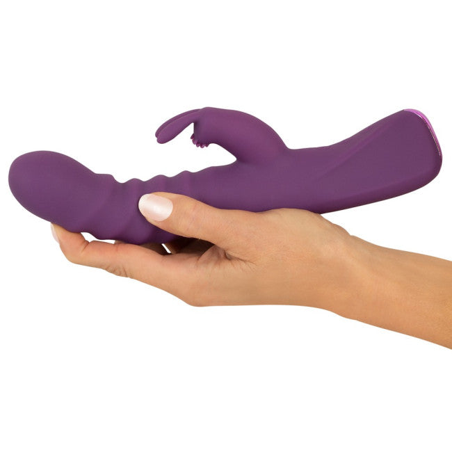 Javida 2 Function Vibration & Thrusting Rabbit Vibrator Purple