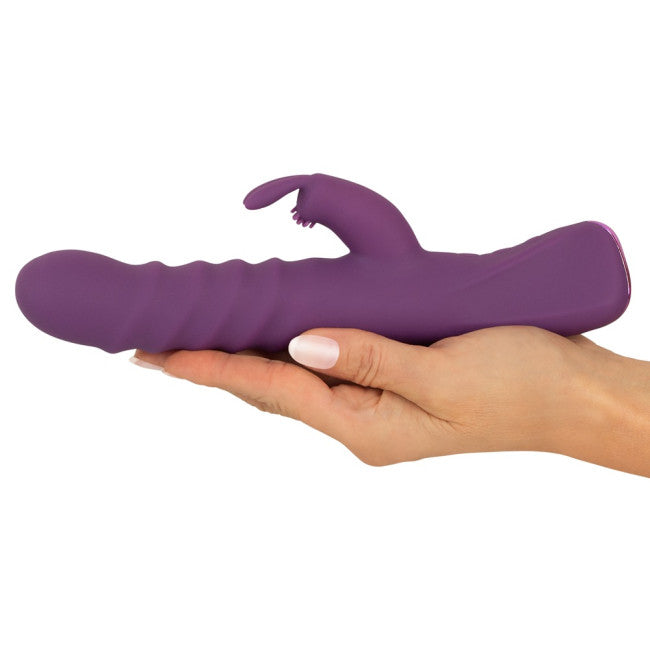 Javida 2 Function Vibration & Thrusting Rabbit Vibrator Purple