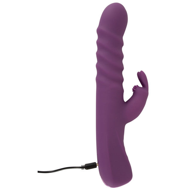 Javida 2 Function Vibration & Thrusting Rabbit Vibrator Purple