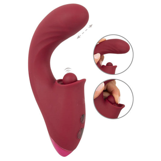Javida 3 Function Vibrator Thrusting & Thumping Red