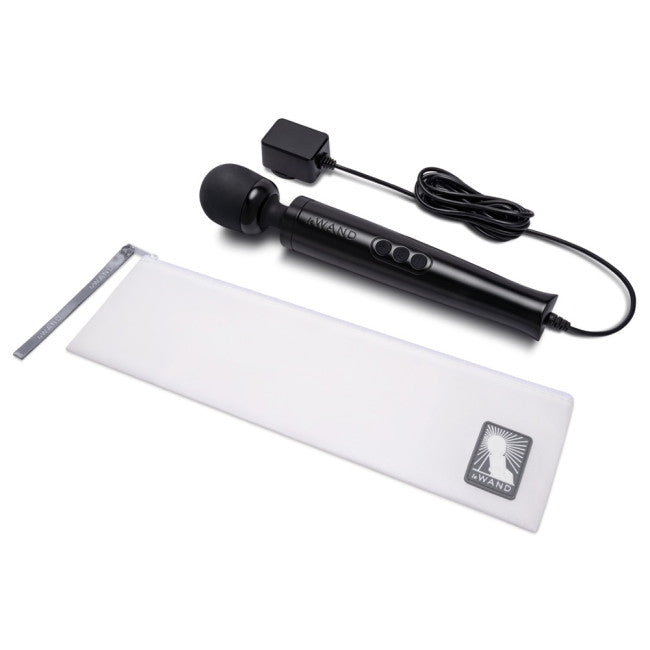Le Wand Die Cast Plug-in Vibrating Massager Black