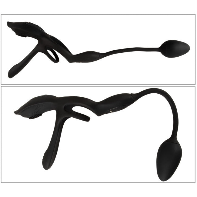 Coup!es Choice RC Multi Function Couples Vibrator Black