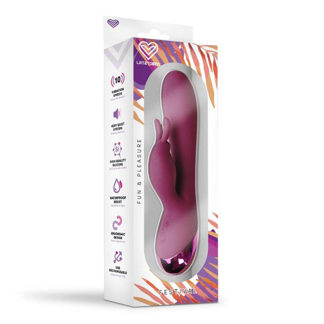 Festival Brole Rabbit Vibrator Burgundy