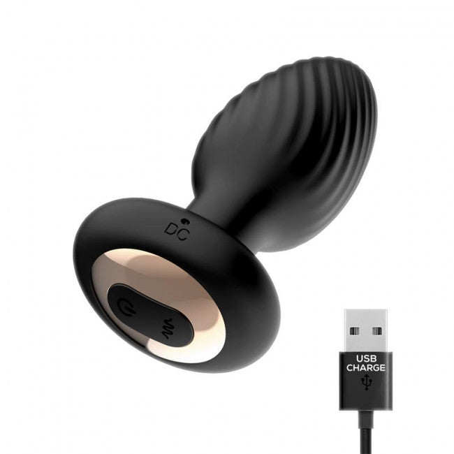 InToYou Drago 360 Twister Vibrating Anal Plug with 2 Motors and Remote Black