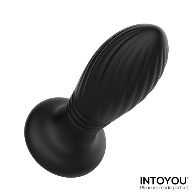 InToYou Tiany Thrusting Led Lighted Anal Plug with Remote Control Black