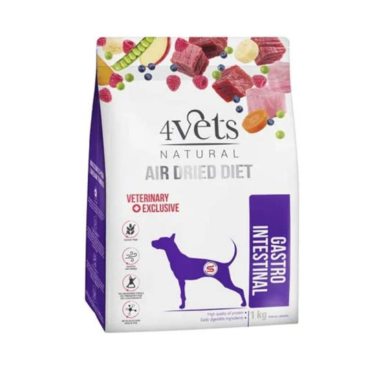 4vets AIR DRIED NATURAL VETERINARY EXCLUSIVE GASTRO INTESTINAL 1kg dried dog food