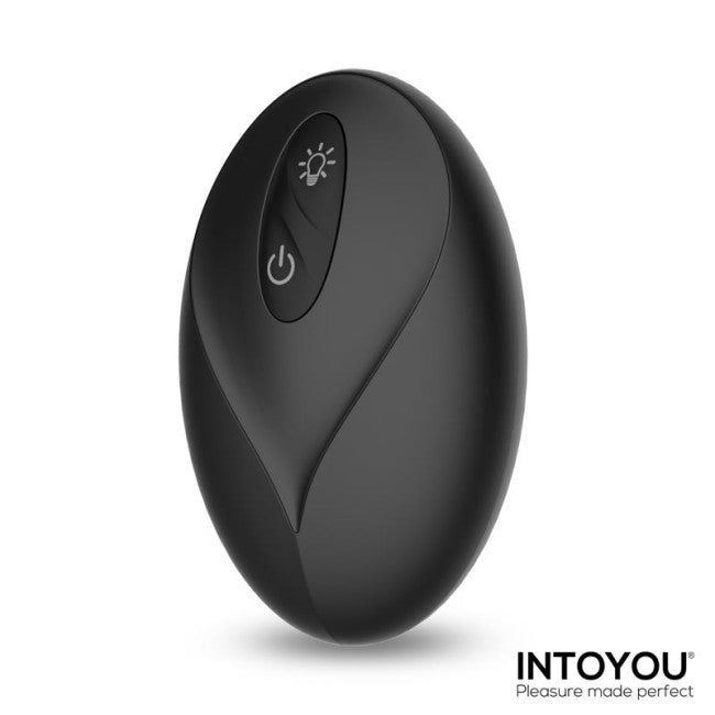 InToYou Tiany Thrusting Led Lighted Anal Plug with Remote Control Black