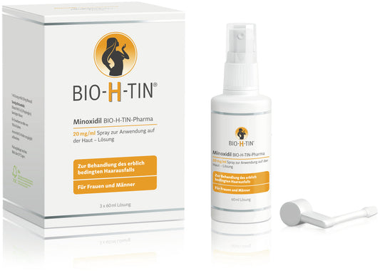 Bio-H-Tin Minoxidil 20 mg/ml hair loss treatment 180 ml (3 bottles x 60 ml)