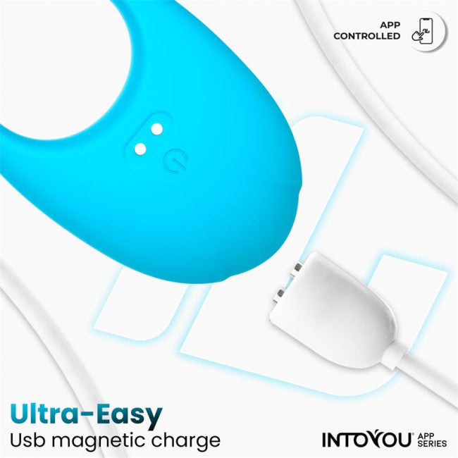 InToYou App Series Ringo Vibrating Ring with App Blue