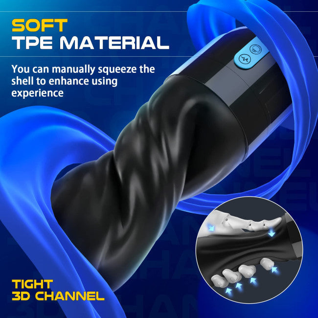 SuperLove Realistic Sucking & Vibrating Masturbator with 10 Vibration & 5 Suction Modes