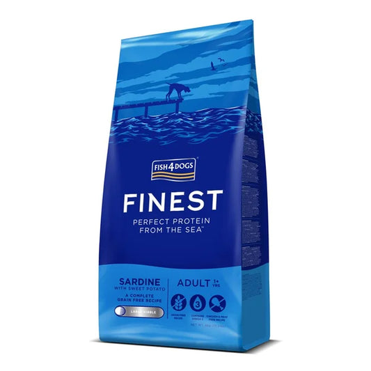 Fish4Dogs Large Granules for Adult Dogs Finest Sardines with Sweet Potatoes 6 kg, 1+