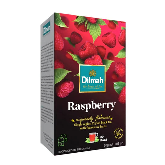 Dilmah Black tea Raspberry infusion bags 20 teabags x 1.5 g
