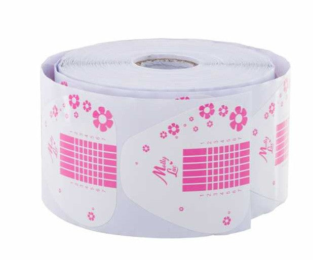 Mollylac paper templates for nail modeling Flower, 500 pcs
