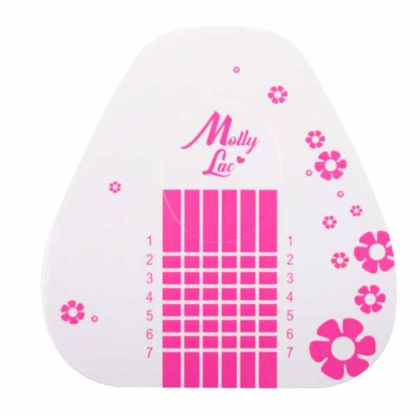 Mollylac paper templates for nail modeling Flower, 500 pcs
