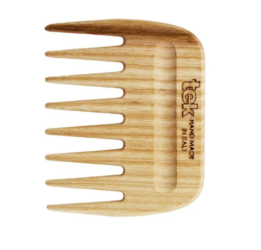 Tek AFRO COMB Wood with wide teeth Hand Made in Italy