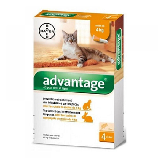 Advantage for spot-on cats 4x0.4 ml
