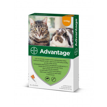 Advantage for small cats and rabbits 40 mg spot-on 4x0,4 ml