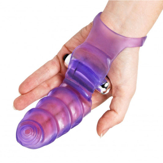 Frisky Double Finger Banger Vibrating G-Spot Glove Purple