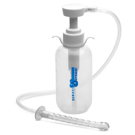 CleanStream Pump Action Enema Bottle with Nozzle Clear