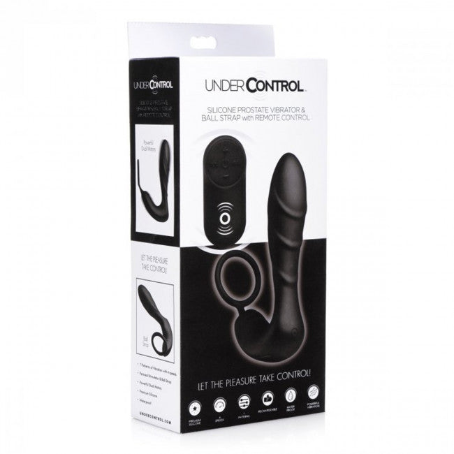 Under Control Silicone Prostate Vibrator & Ball Strap with Remote Control