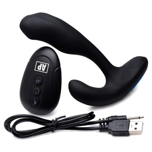 Alpha-Pro 7X P-BENDER Bendable Prostate Stimulator with Stroking Bead Black
