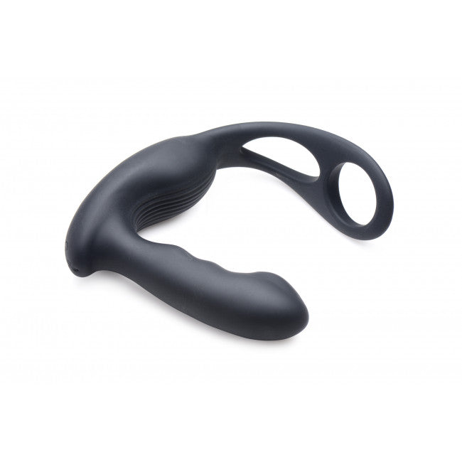 Alpha-Pro 7X P-STRAP Milker Vibrating Prostate Stim with Cock & Ball Harness
