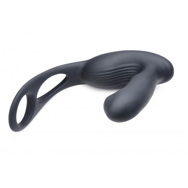 Alpha-Pro 7X P-STRAP Milker Vibrating Prostate Stim with Cock & Ball Harness