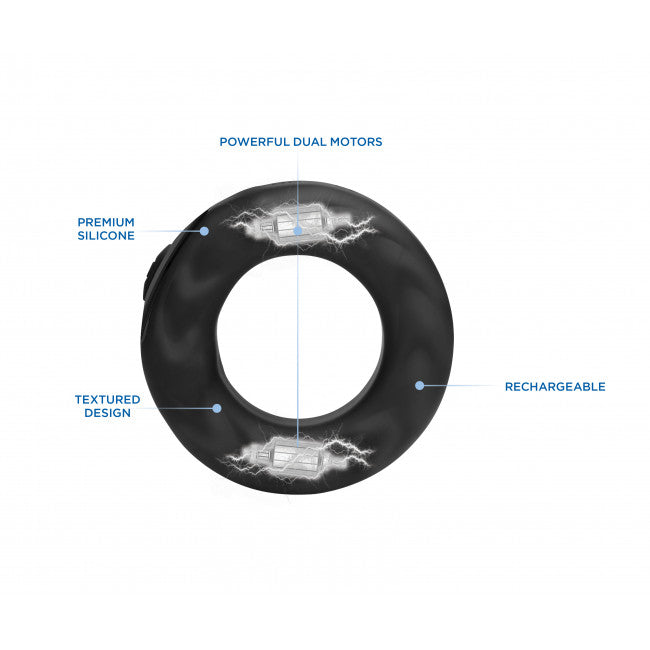 Zeus Electrosex E-Stim Pro Silicone Cock Ring Vibe with Remote