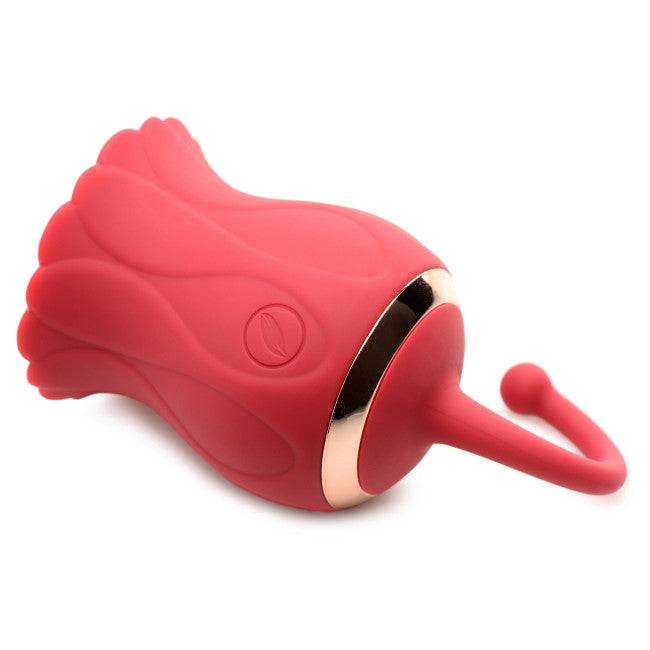 Bloomgasm Royalty Rose Textured Suction Clit Stimulator Red