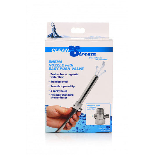 CleanStream Enema Nozzle with Quick Shut Off/On Valve