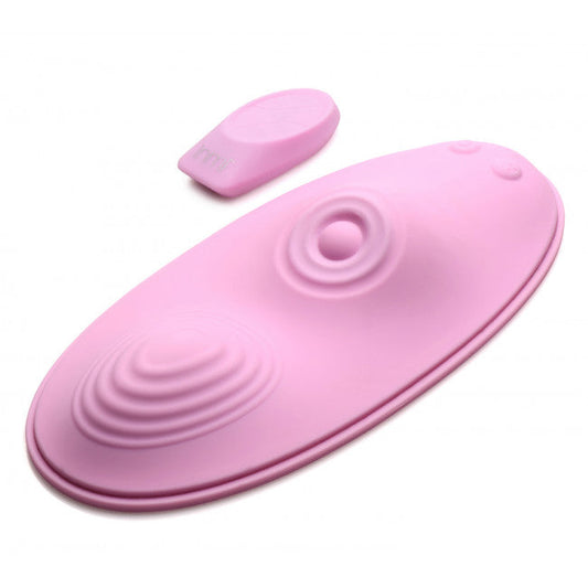 Inmi The Pulse Slider 28X Pulsing & Vibrating Silicone Pad with Remote Pink