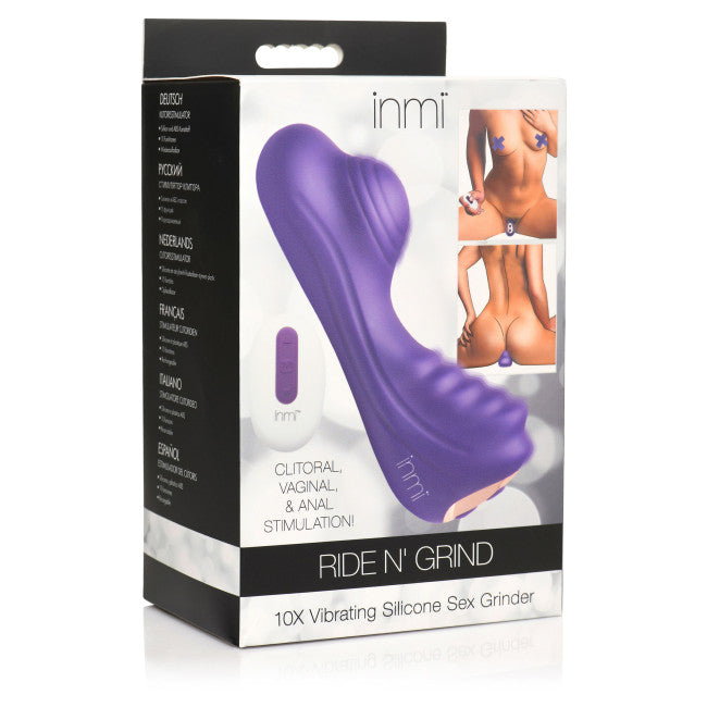 Inmi Ride N' Grind 10X Vibrating Silicone Grinder Purple