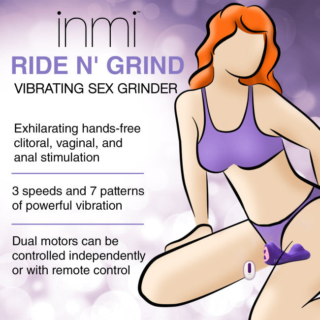 Inmi Ride N' Grind 10X Vibrating Silicone Grinder Purple