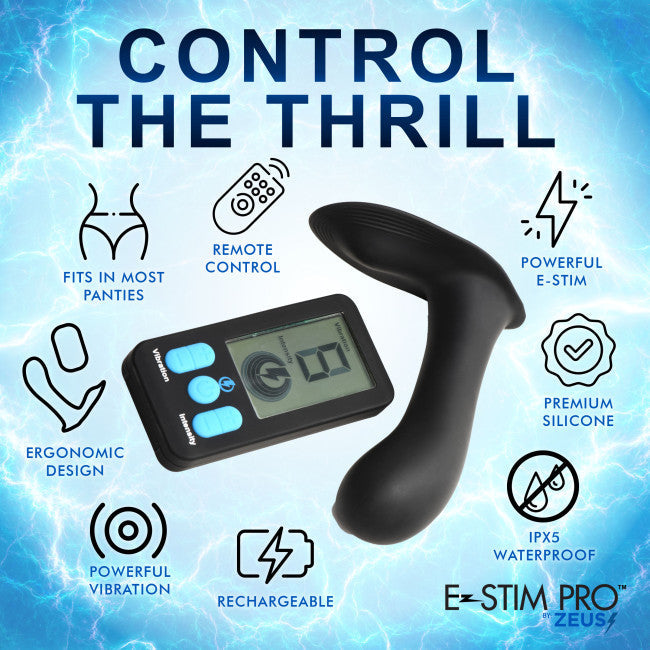 Zeus Electrosex E-Stim Pro Panty Vibe with Remote Control Black