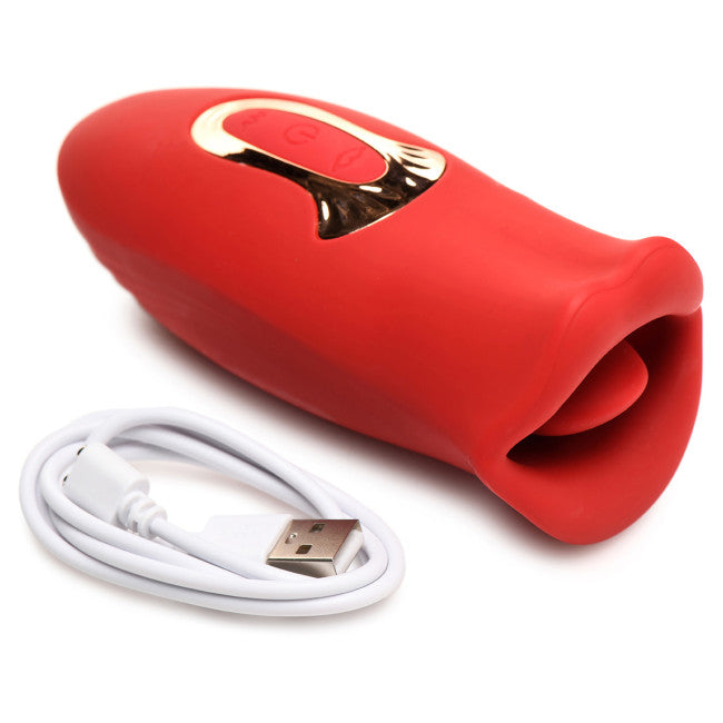 Lickgasm Lickgasm Kiss & Tell Mini Kissing & Vibrating Clitoral Stimulator Red