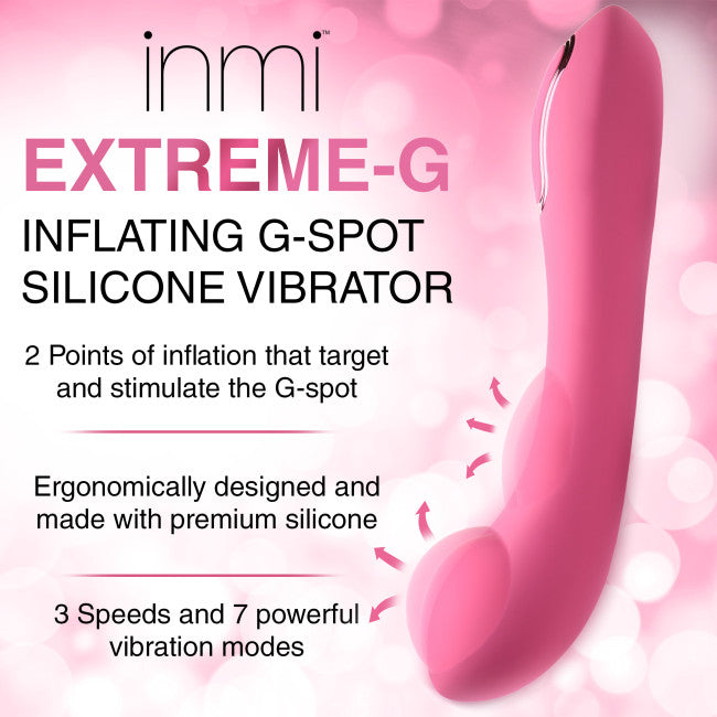 Inmi Extreme-G Inflating G-Spot Silicone Vibrator Pink