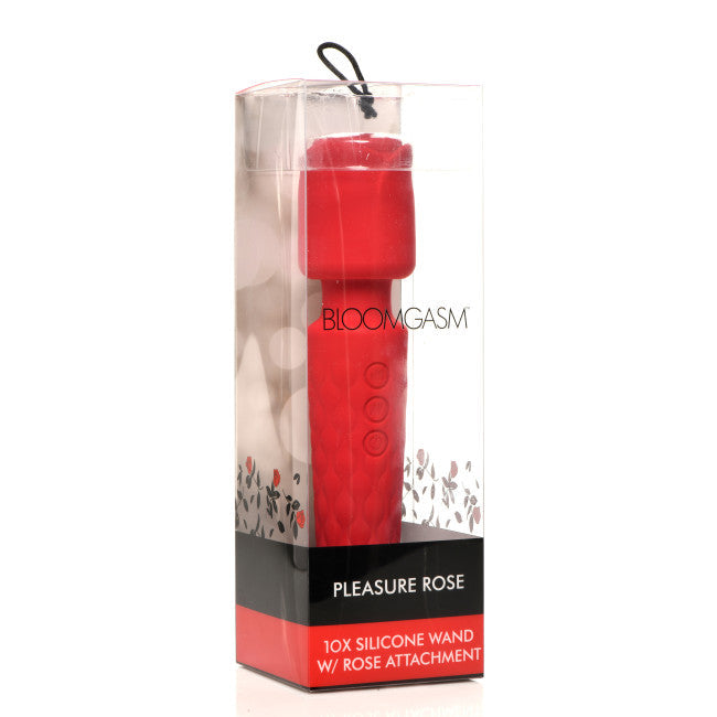 Bloomgasm Pleasure Rose 10X Silicone Wand with Rose Attachment