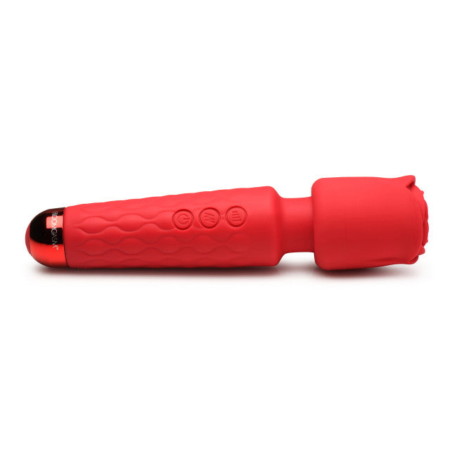 Bloomgasm Pleasure Rose 10X Silicone Wand with Rose Attachment
