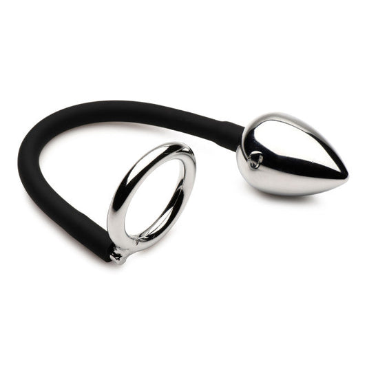 Master Series Tug + Plug Cock & Ball Ring with Anal Plug