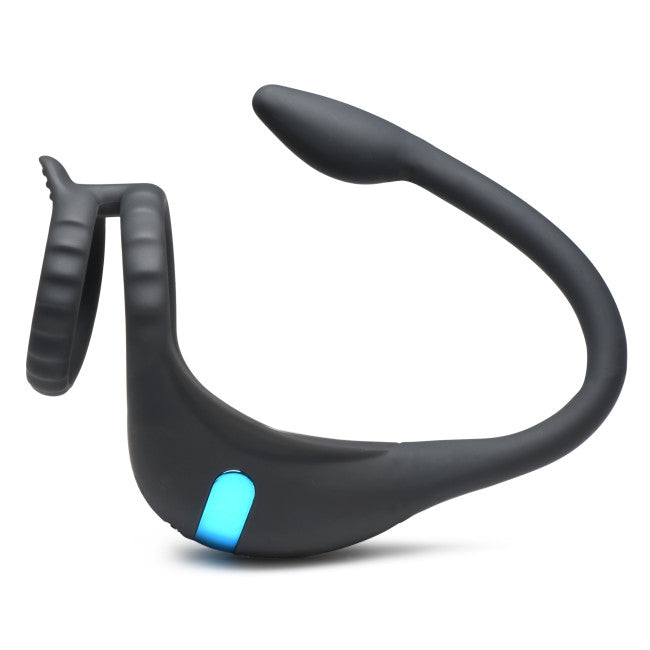 Trinity Men Vibrating C-Ring + Anal Stimulator Black